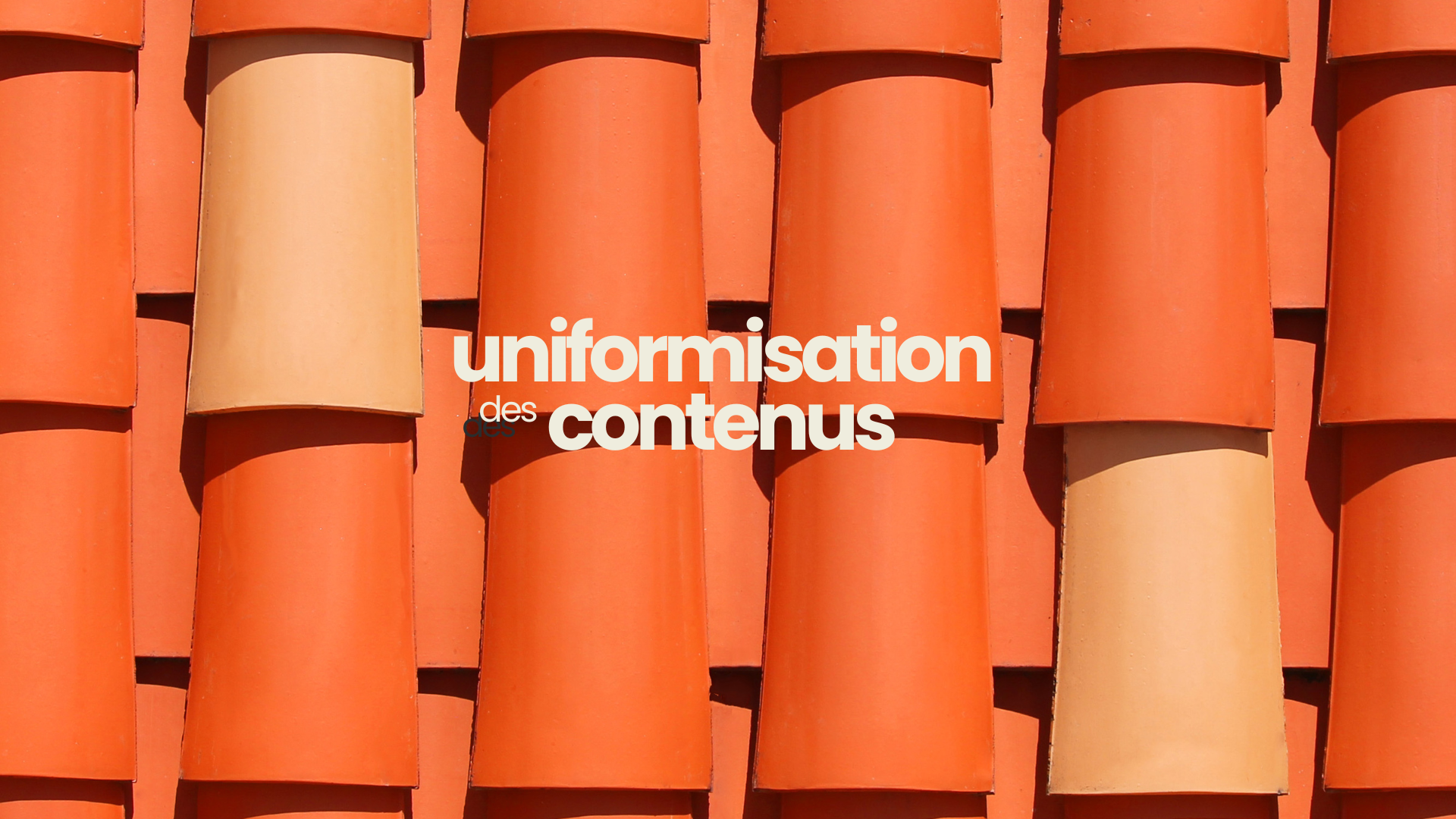 uniformisation des contenus sur les réseaux sociaux